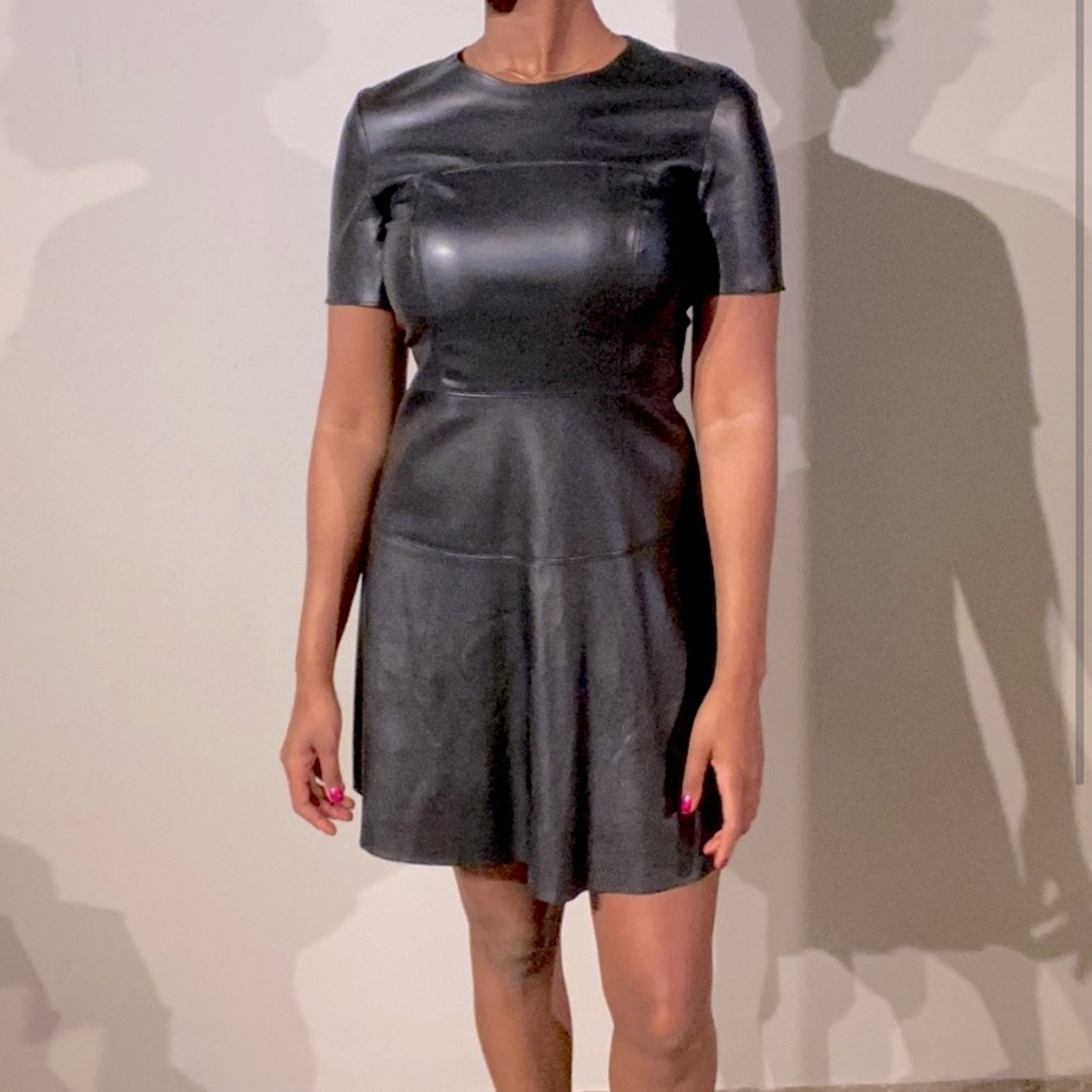 NWOT Zara Faux vegan leather dress